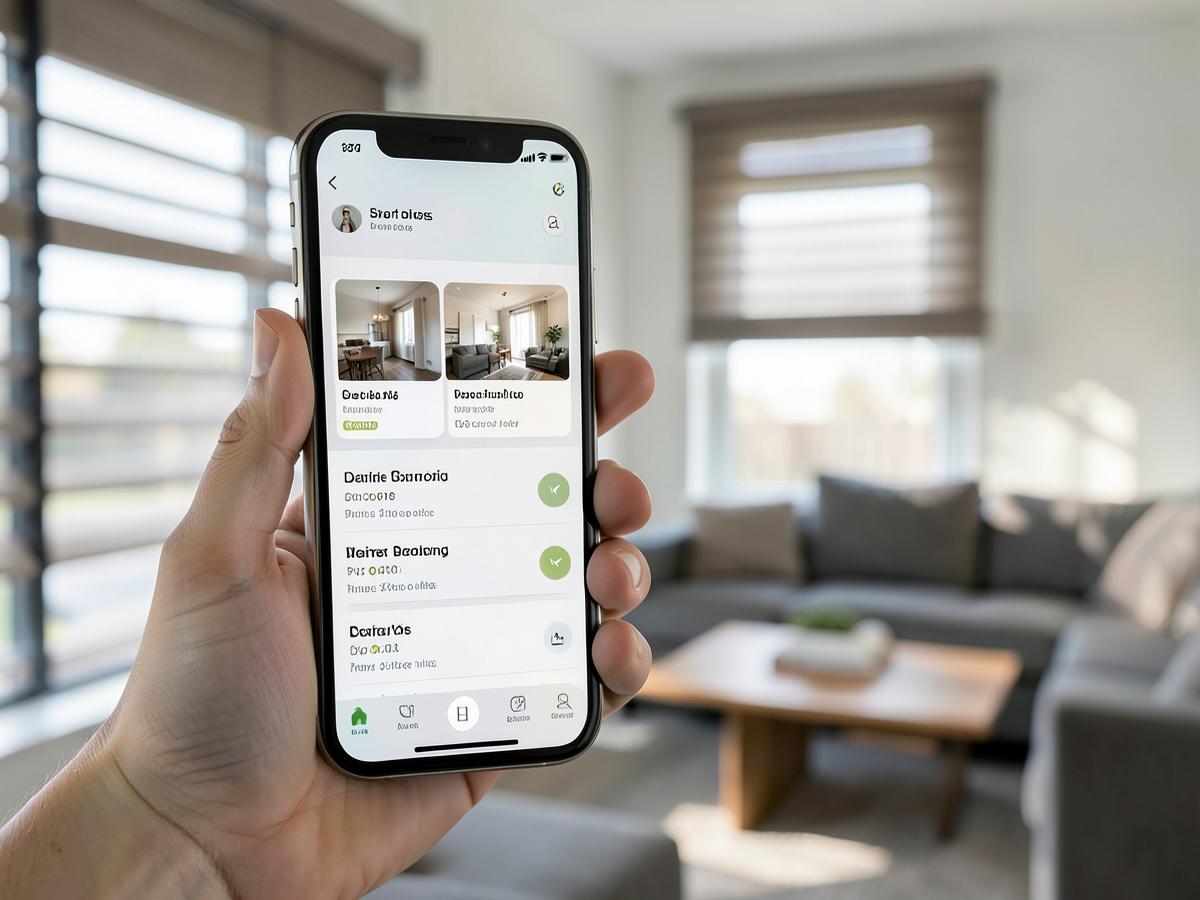 Smart-Home-App zur Steuerung von Licht, Heizung und Rollläden